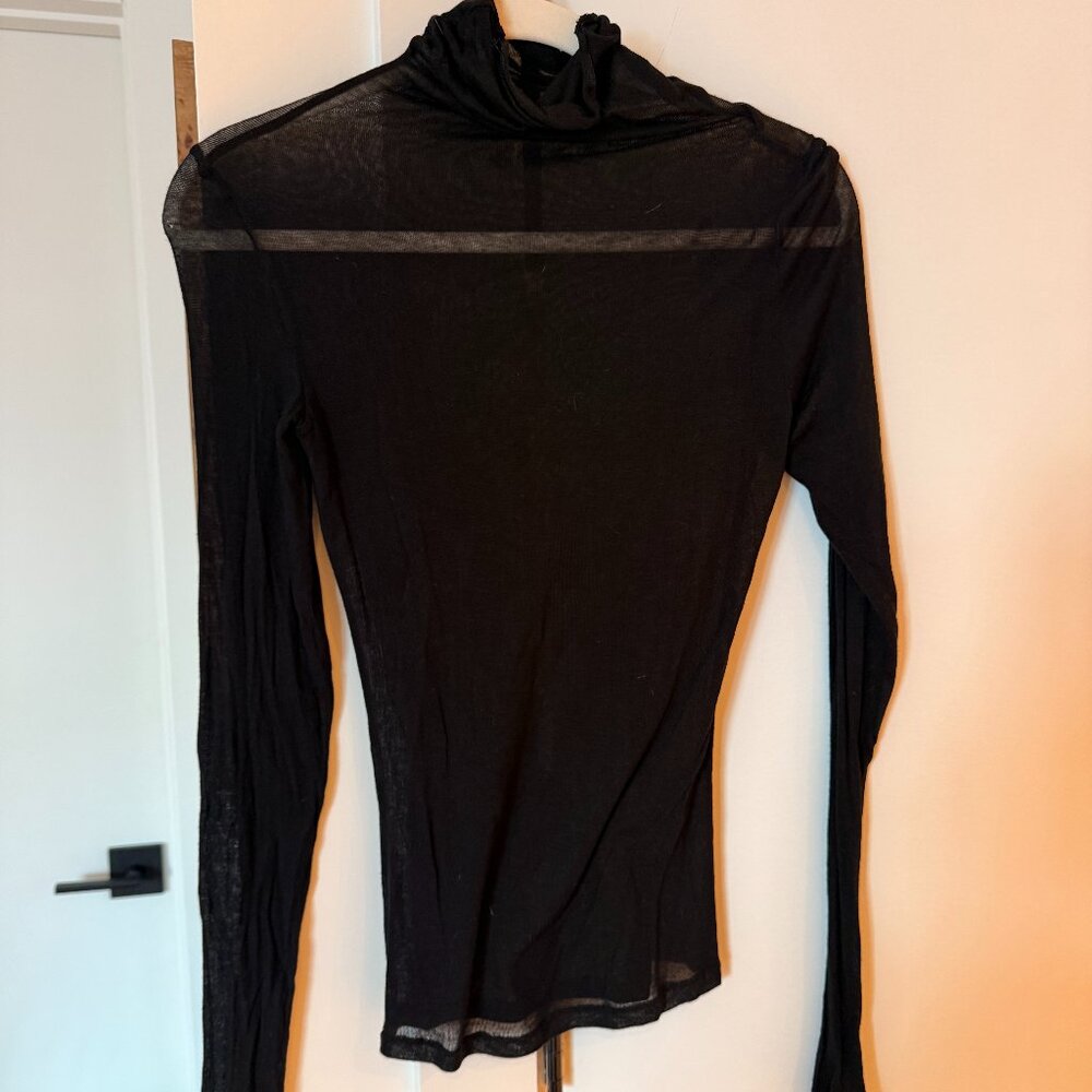 Zara black see-through knit turtleneck size small